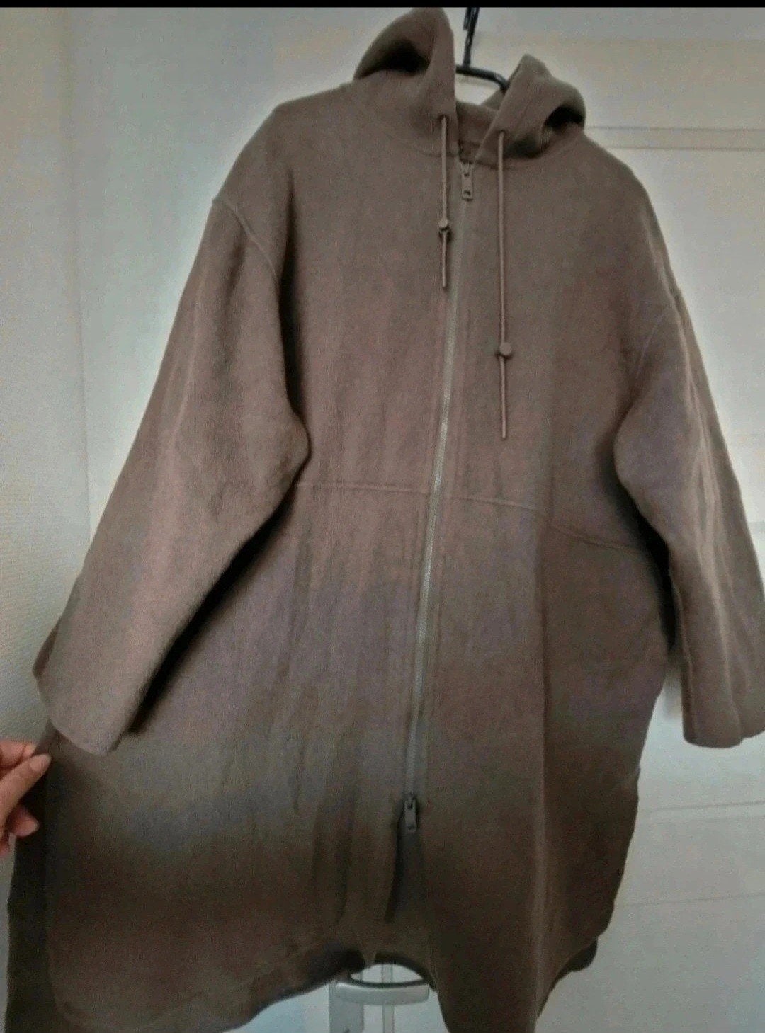 Massimo Dutti Handmade wollen jas met rits, Maat 46/48 (XL) of groter, Ophalen of Verzenden, Zo goed als nieuw, Bruin