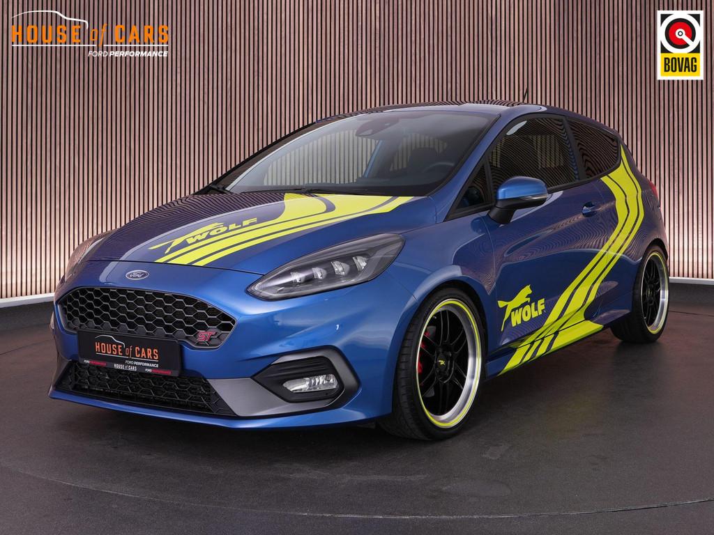 Ford Fiesta ST 1.5 240pk |Wolf edition|18" Wolf wielen|verla, 1188 kg, Blauw, Leder en Stof, Bedrijf