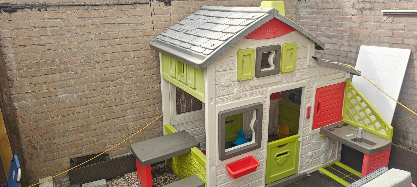 Smoby Speelhuisje en glijbaan, Ophalen, Gebruikt, Kunststof