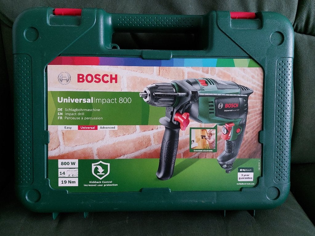 Bosch Klop (Slag?)boormachine (Groen), Doe-het-zelf en Verbouw, Gereedschap | Boormachines, 600 watt of meer, Zo goed als nieuw