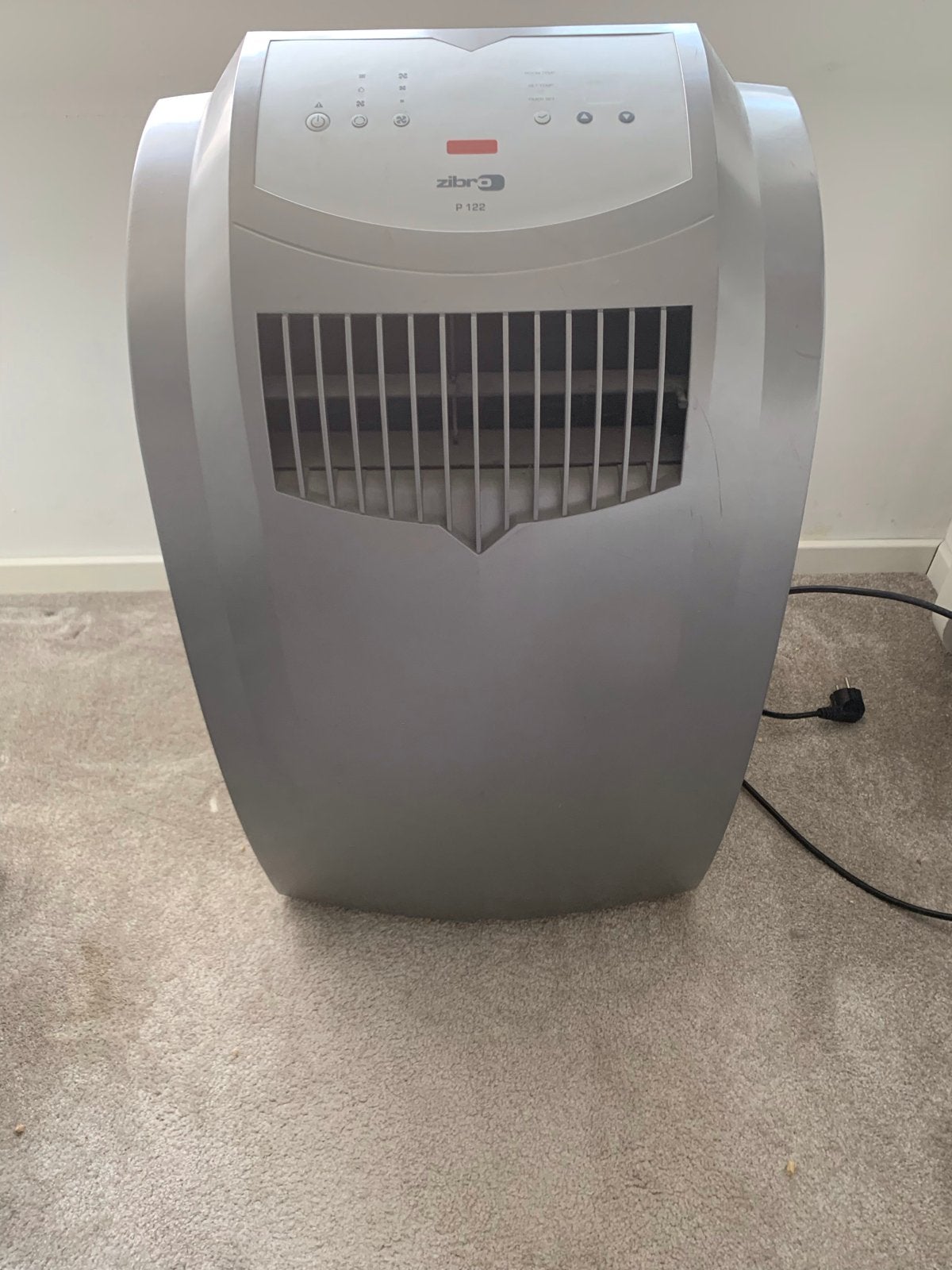 Mobiele airco Zibro P122 inclusief afvoerslang, Witgoed en Apparatuur, Airco's, Ophalen, Gebruikt, Minder dan 60 m³, Timer