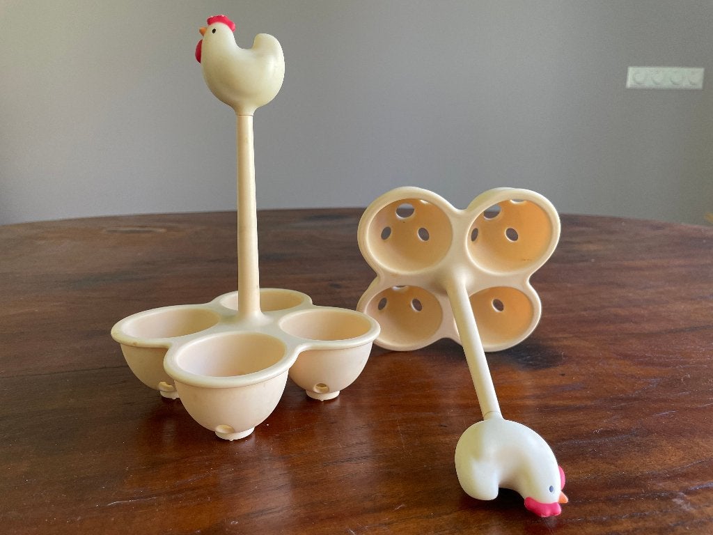 Vintage Alessi Coccodandy eierhouder, creme-wit, Beige, Overige typen, Verzenden, Kunststof