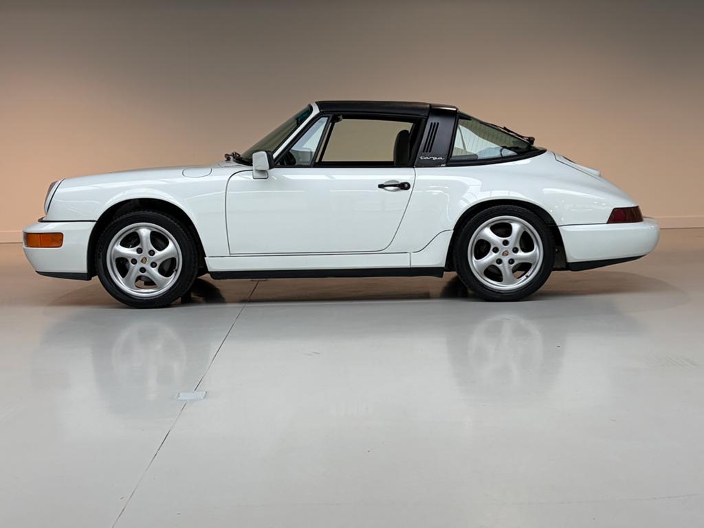 Porsche 911 964 Carrera 2 Targa Handbak, Auto's, Porsche, Achterwielaandrijving, Beige, Cabriolet, Wit