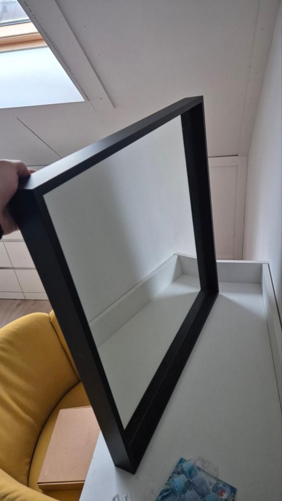 IKEA NISSEDAL spiegel, zwart, 65x65 cm, Huis en Inrichting, Woonaccessoires | Spiegels, Ophalen of Verzenden