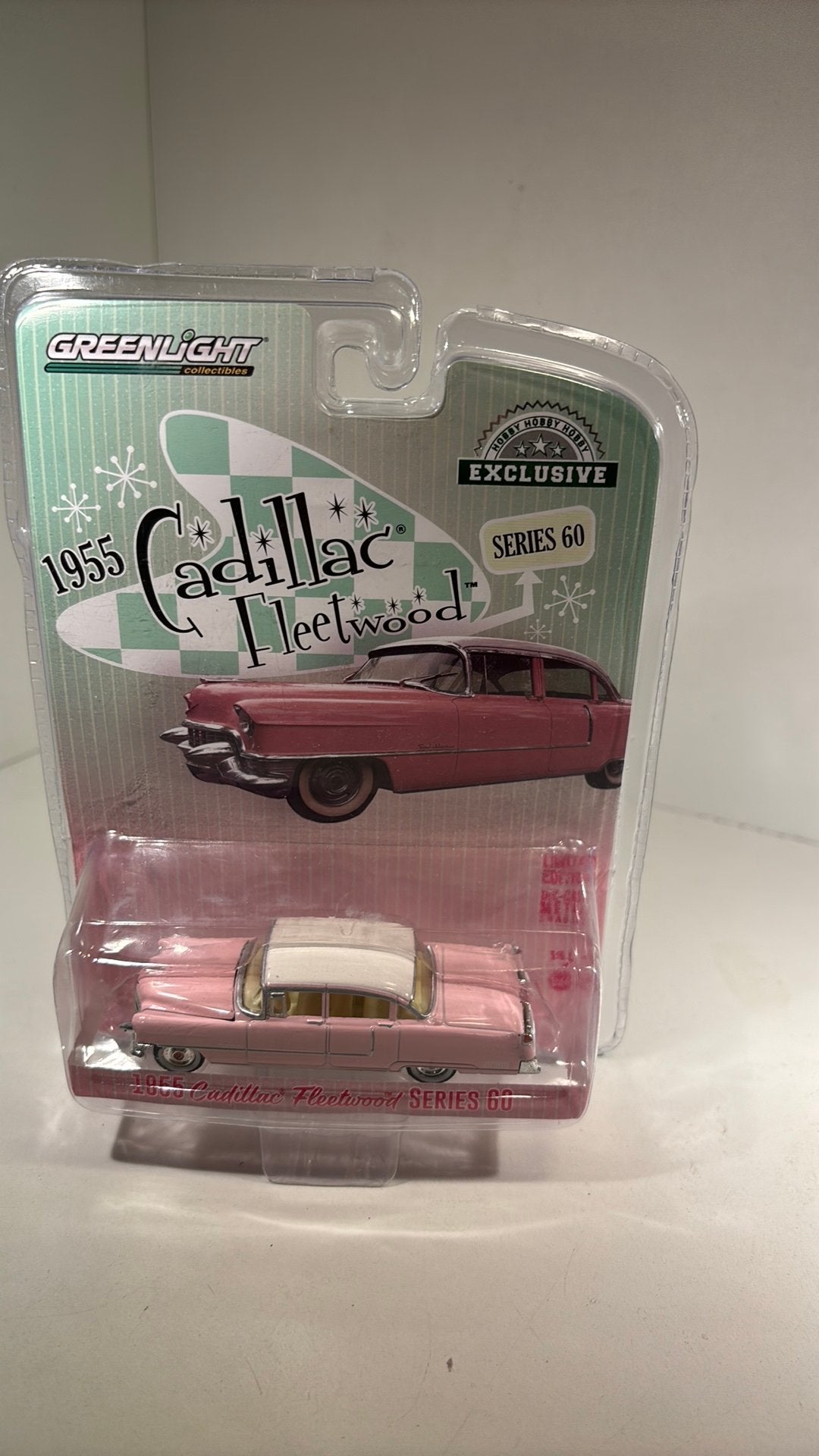 Cadillac Fleetwood serie 60 1955  Greenlight 1.64, Auto, Ophalen of Verzenden, A, A
