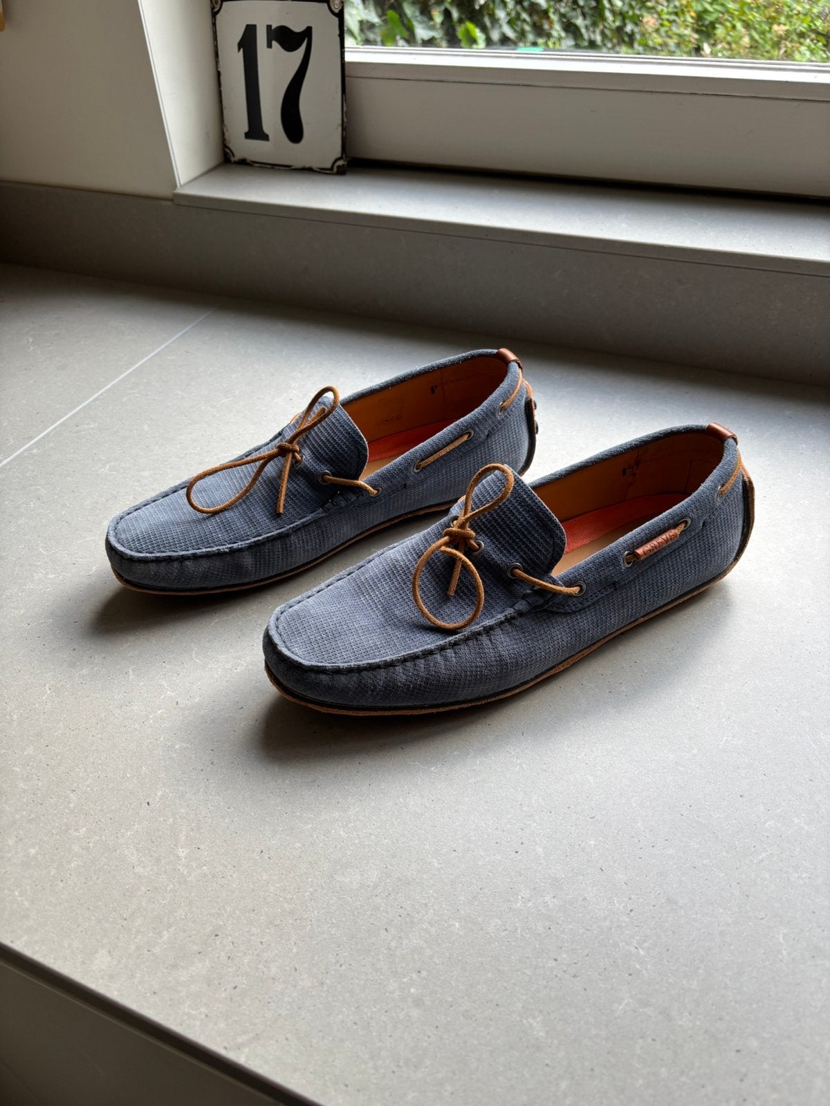 Greve instappers, topconditie, maat 43. Blauw, Ophalen of Verzenden, Zo goed als nieuw, Blauw, Loafers