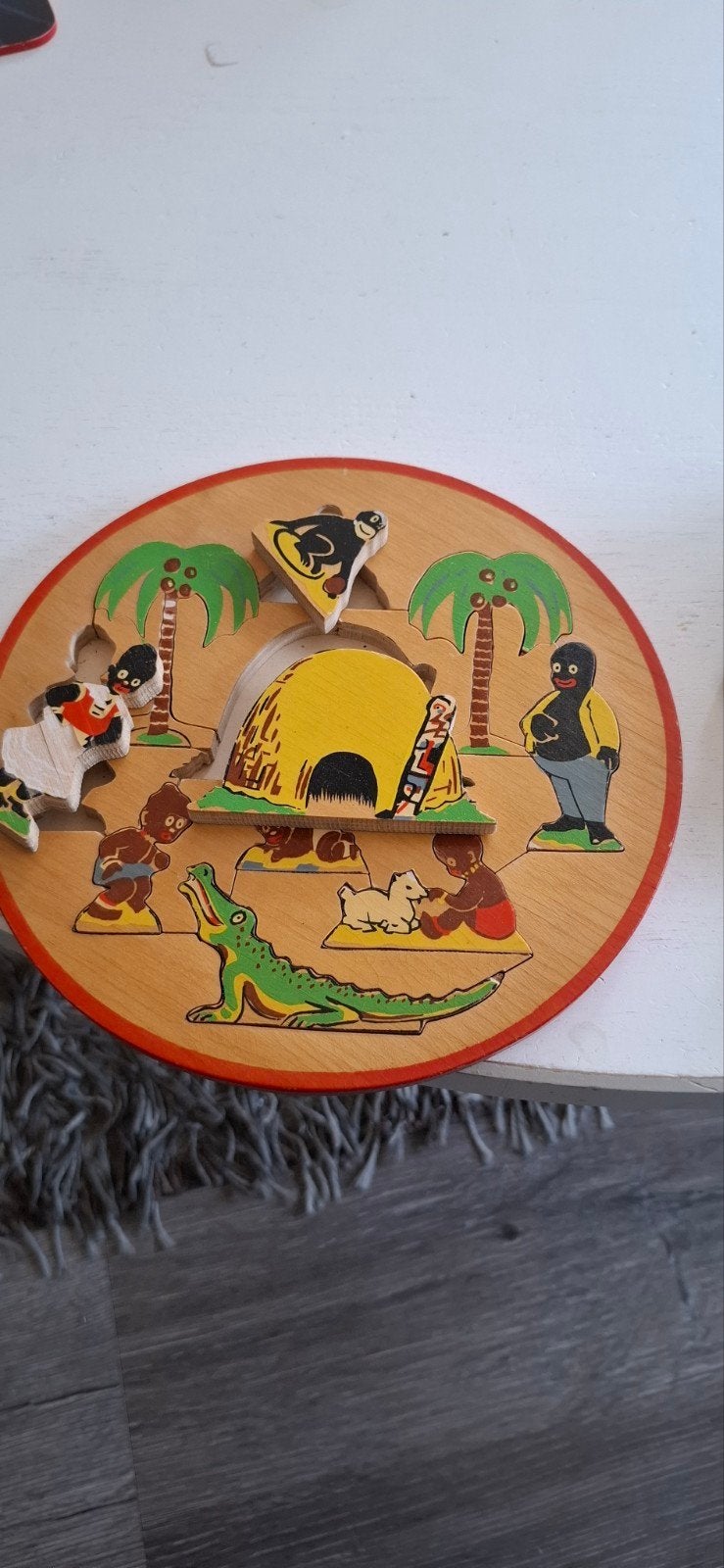 Houten puzzel met Afrikaans thema, 2 tot 4 jaar, Gebruikt, Ophalen of Verzenden, Van hout