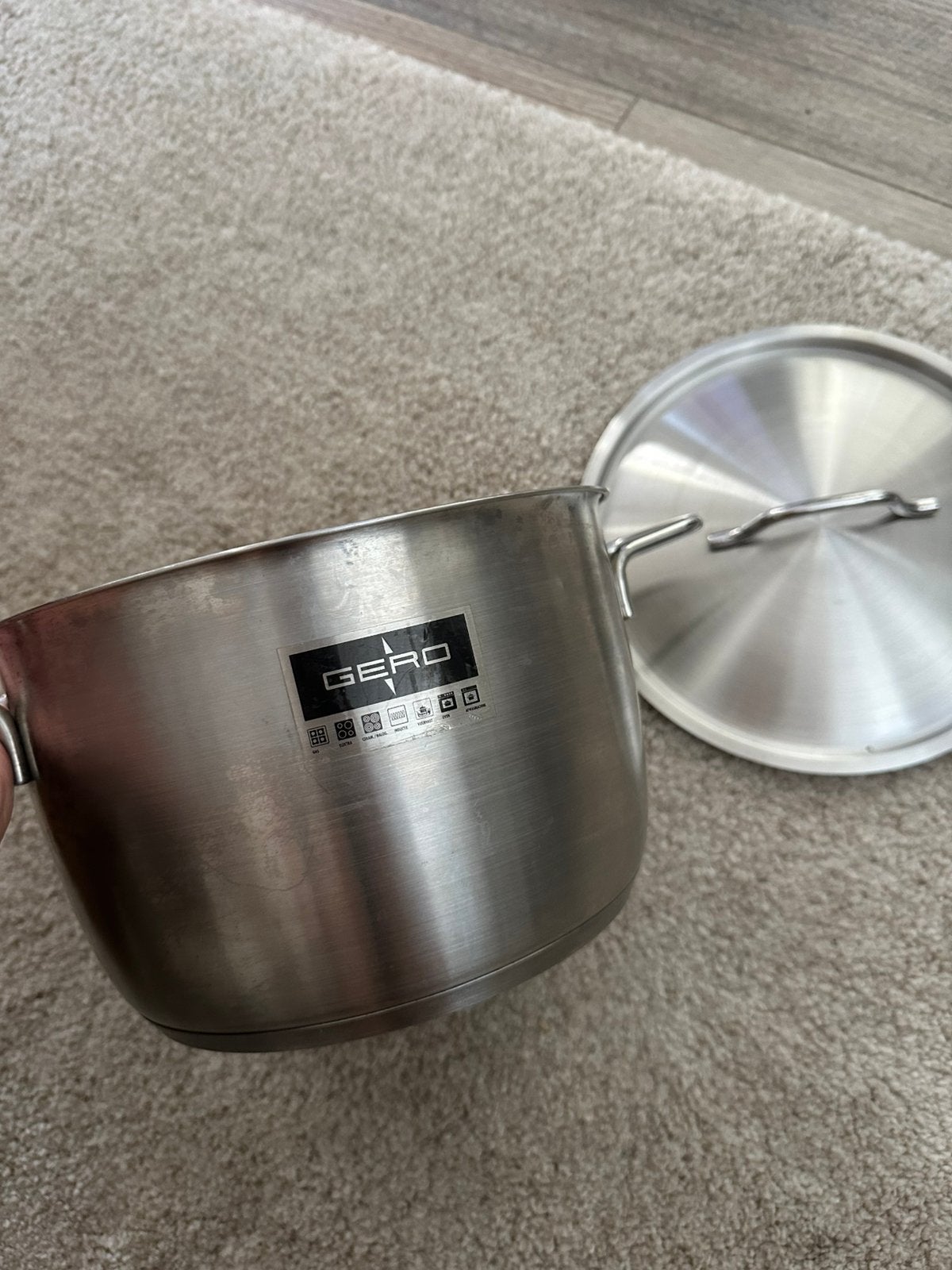 GERO kookpan 6 liter, Huis en Inrichting, Keuken | Potten en Pannen, Ophalen of Verzenden, Zo goed als nieuw, Rvs, Kookpan of Snelkookpan