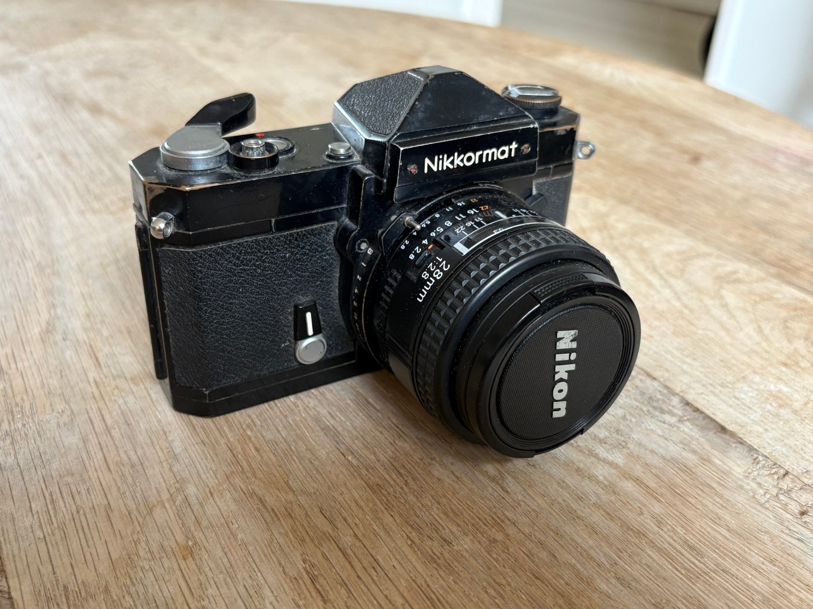 Nikkormat FT met Nikkor AF 28/2.8, Ophalen of Verzenden, Zo goed als nieuw, Spiegelreflex, Nikon
