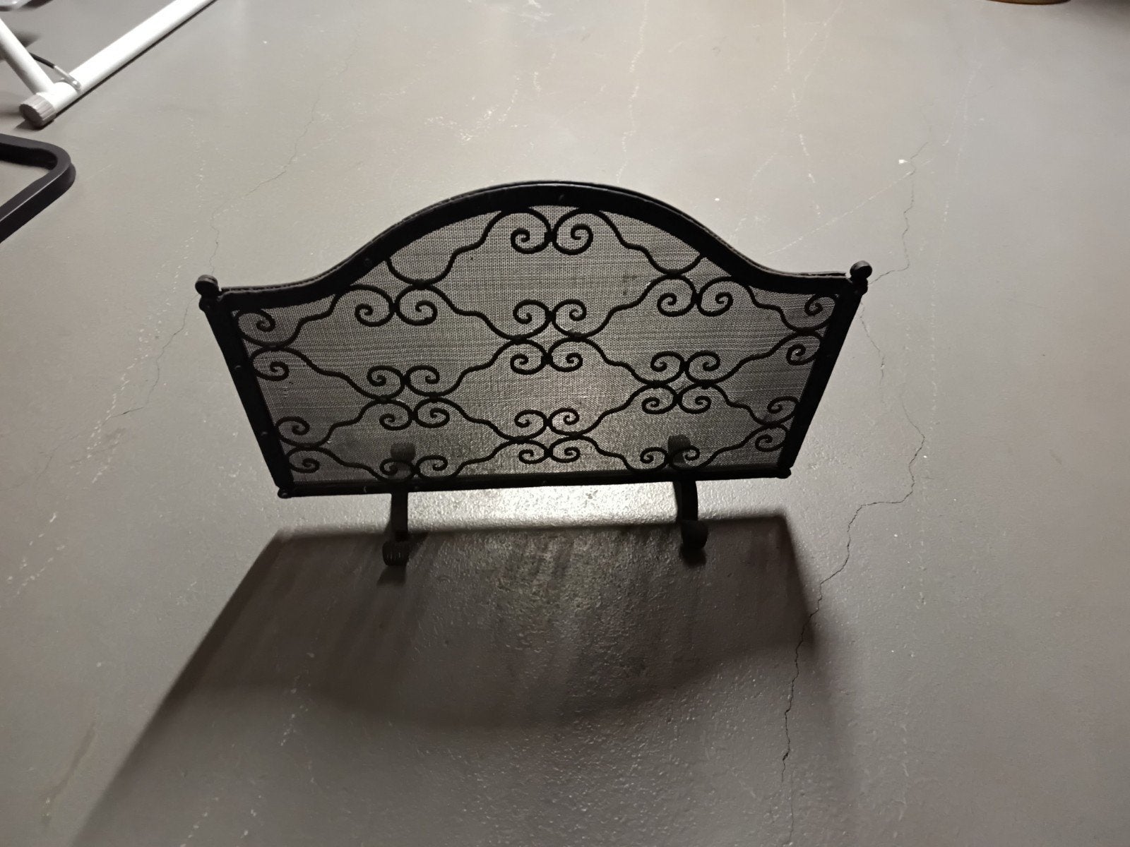 Decoratief zwart metalen haardscherm met krullen, Ophalen, Klassiek, Metaal, Gebruikt