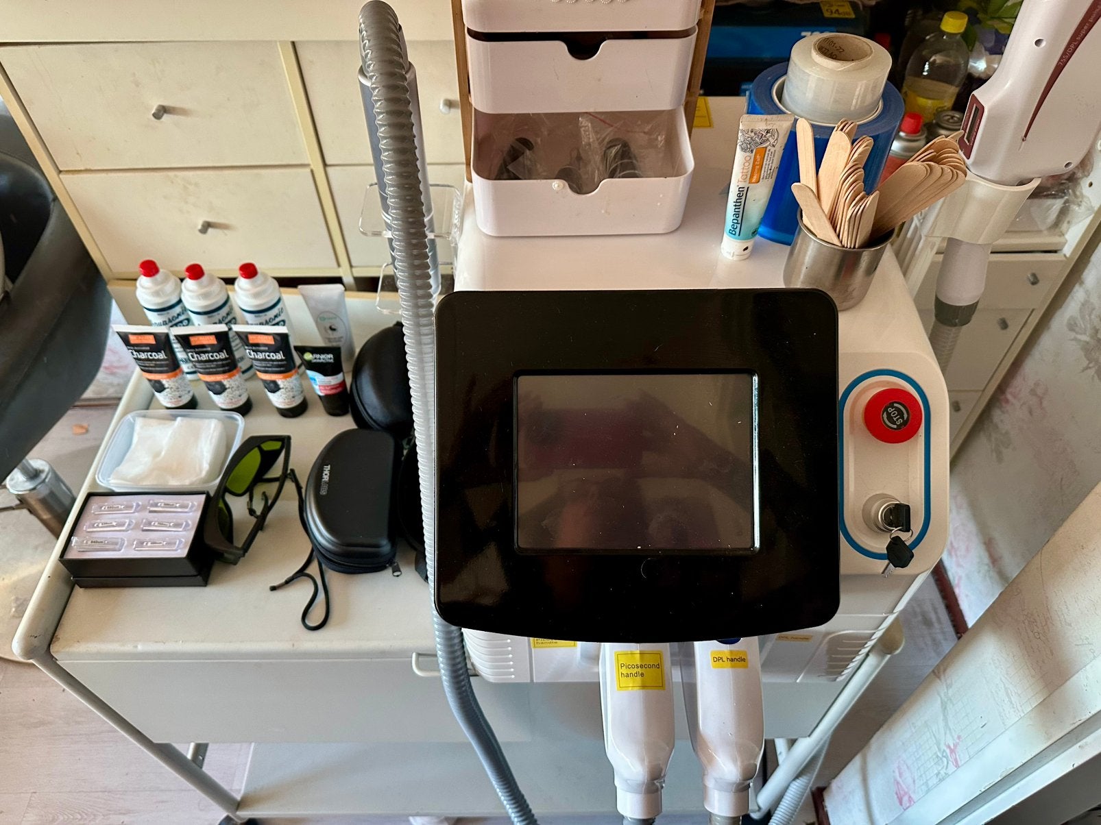 2-in-1 DPL & Picosecond Laser + Transportkist – ZGAN!, Ophalen, Zo goed als nieuw, Scheren en Epileren