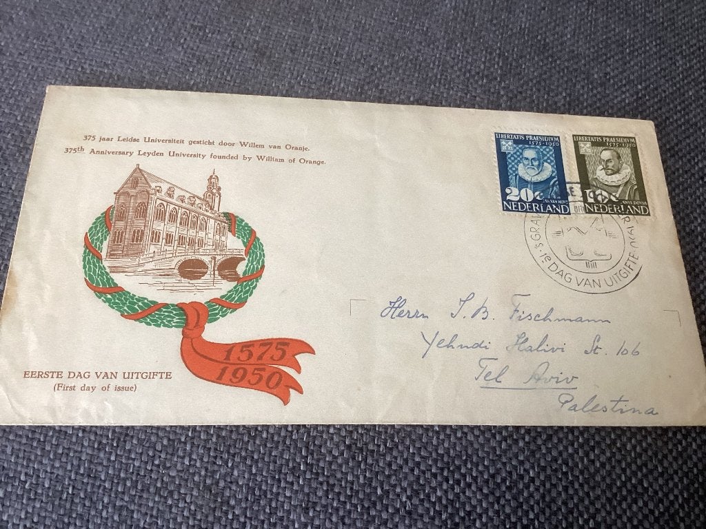 No3095 E3 gelopen Tel Aviv Palestina Nederland jaargangen fd, Verzenden, Beschreven, Nederland