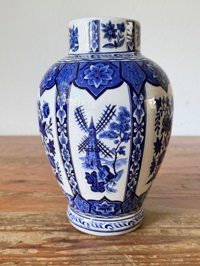 Vaas / bloemenvaas - Delfts Blauw Aardewerk - Holland, Antiek en Kunst, Antiek | Keramiek en Aardewerk, Ophalen of Verzenden