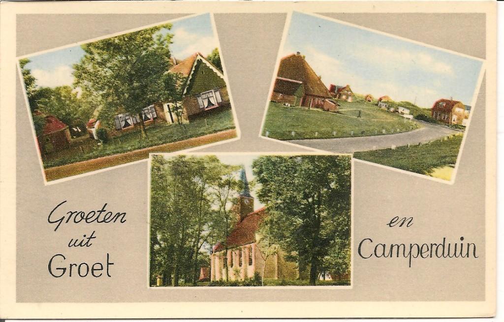 Oude ansichtkaart Groet en Camperduin (1963), Ophalen of Verzenden, 1960 tot 1980, Gelopen, Noord-Holland