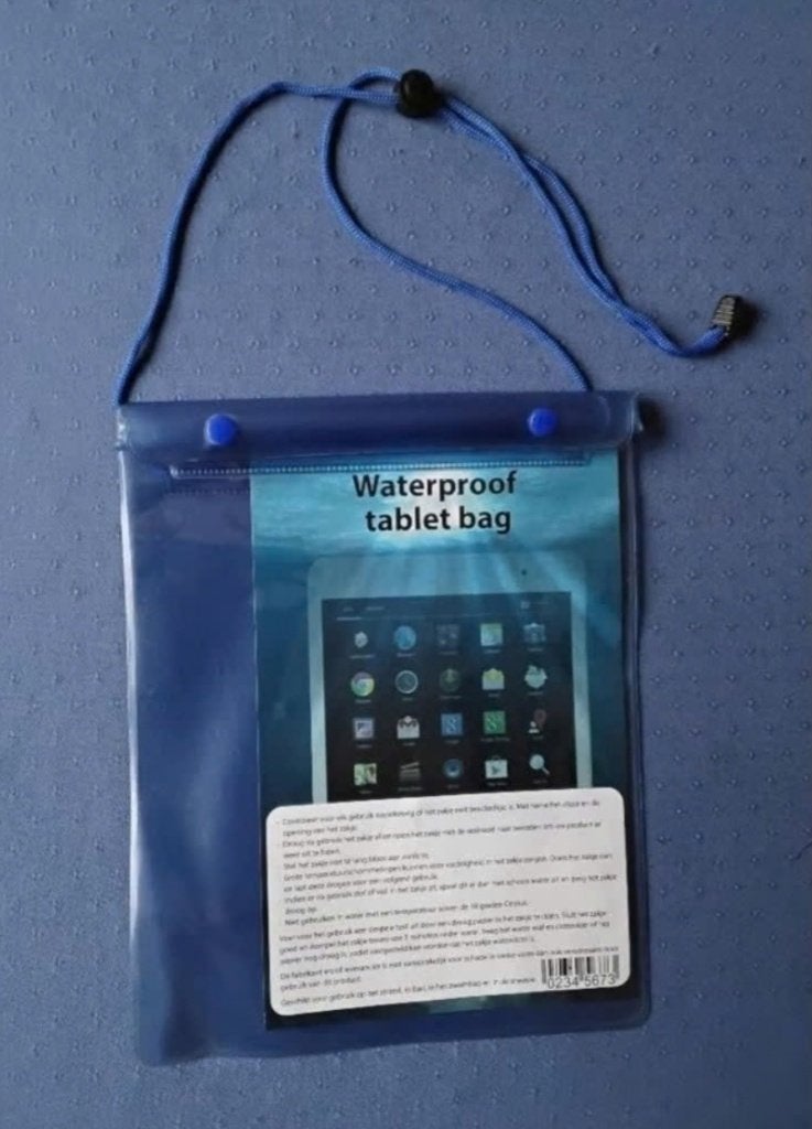 Waterproof tablet bag, Ophalen, Nieuw, 10 inch, Bescherming voor- en achterkant