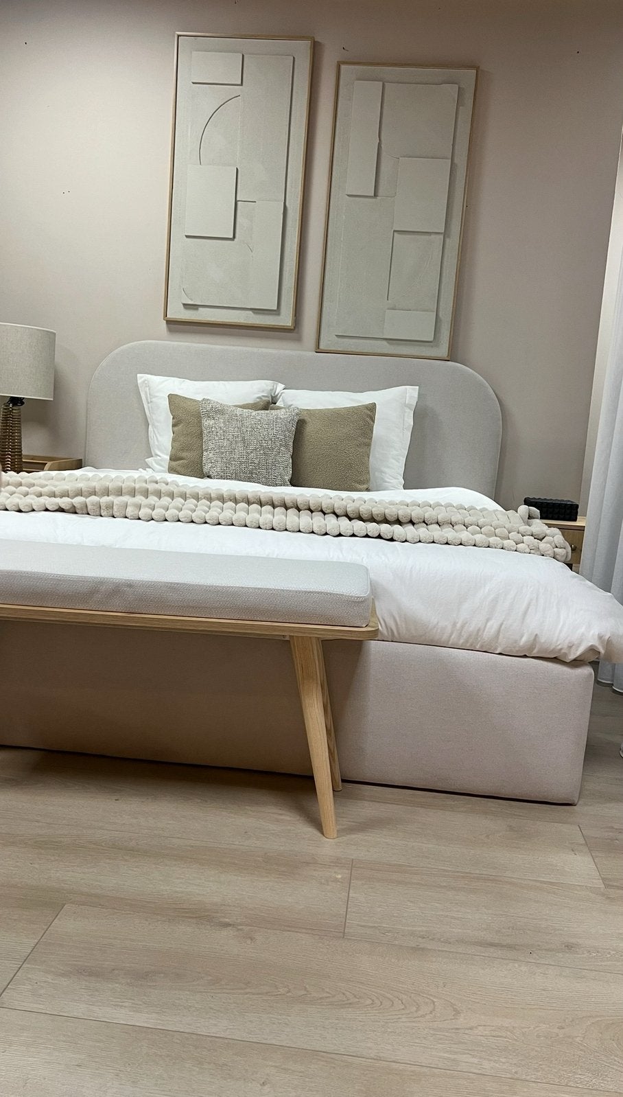 Moon Tweepersoonsbed Beige 180x200, Huizen en Kamers