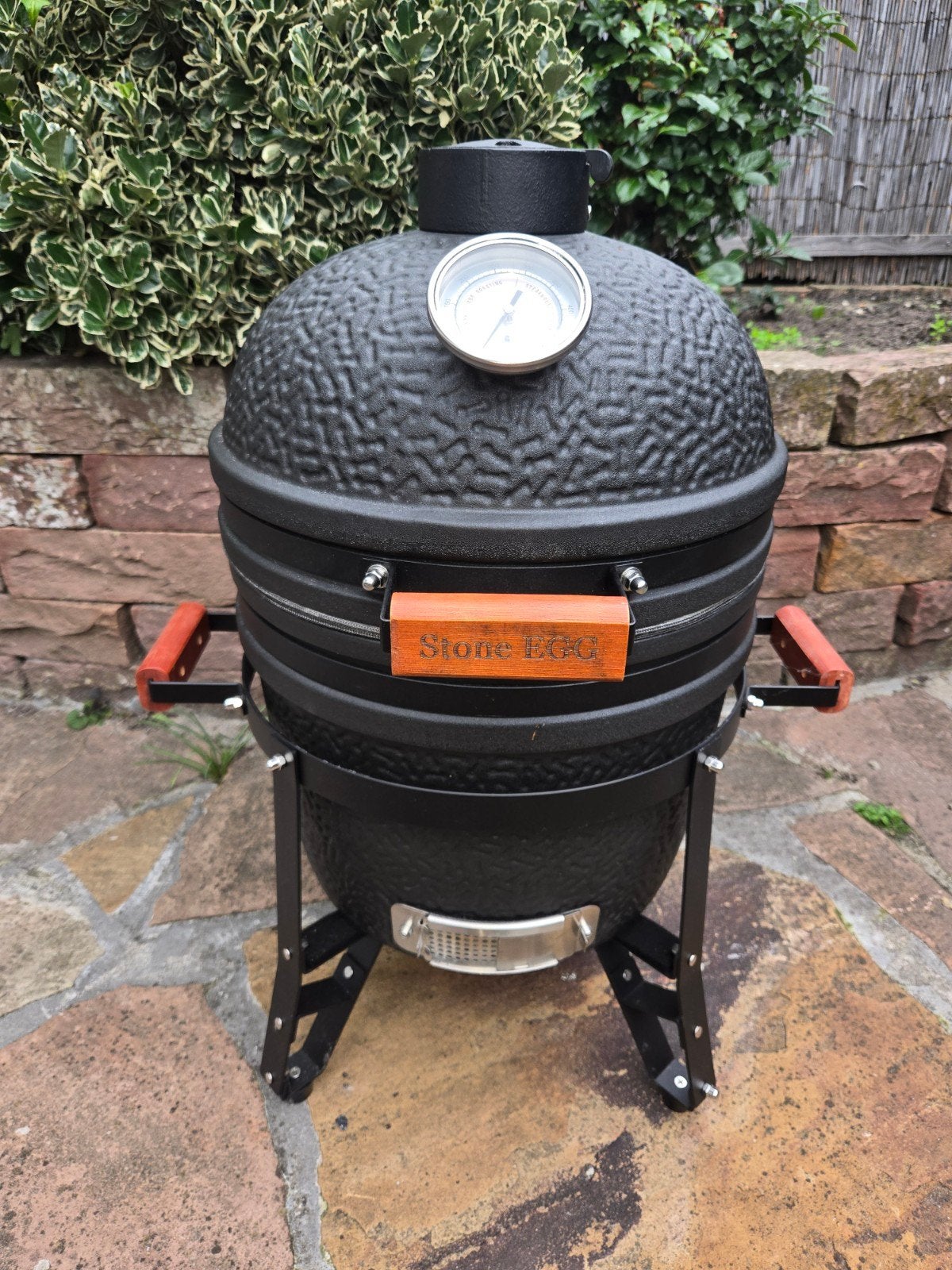 Stone Egg 16 inch Barbecue Kamado Grill - Zo goed als nieuw, Ophalen, Zo goed als nieuw, Stone Egg 16 inch