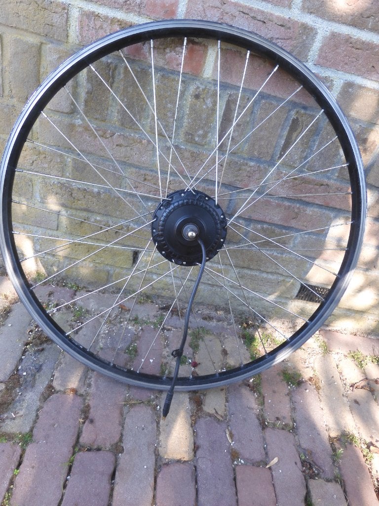 Voorwielmotor van een Stella Livorno goed werkend, Fietsen en Brommers, Fietsonderdelen, Gebruikt, Stella, Ophalen of Verzenden