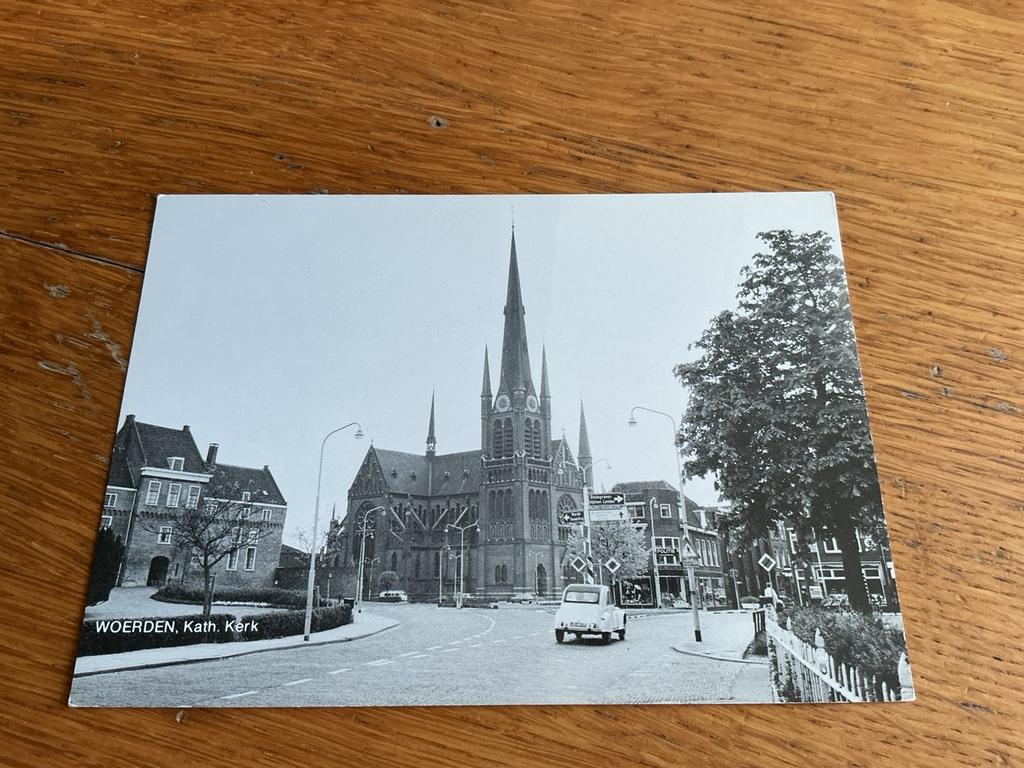 C2961 Woerden kerk Citroën 2CV, Ophalen of Verzenden, 1960 tot 1980, Utrecht