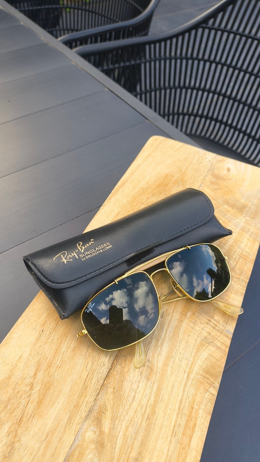 Vintage Ray-Ban B&L USA Small Explorer 58-17 G-15 Browbar, Ophalen of Verzenden, Nvt, Nvt, Ray-Ban