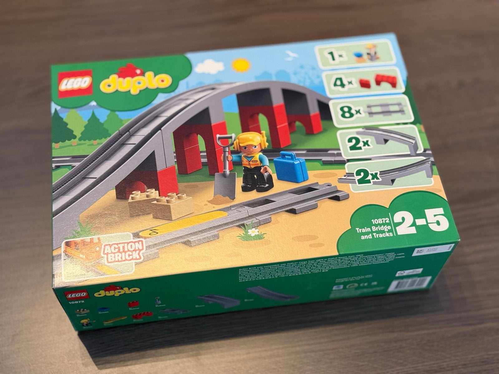 Lego Duplo 10872 Treinbrug en Rails - Nieuw in doos, Nieuw, Ophalen of Verzenden, Duplo, Complete set