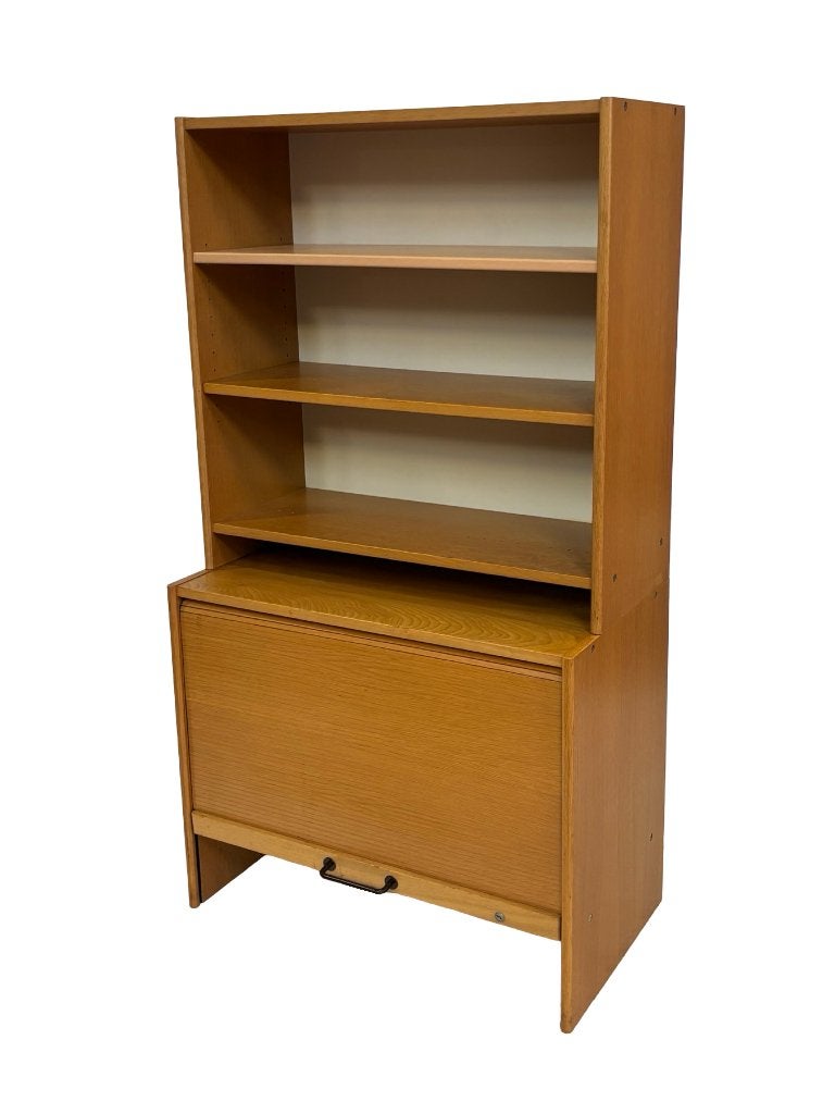 Vintage Wandmeubel Wandkast Jaren 70 Eiken Design, Gebruikt, Vintage wandkast, Eikenhout, Ophalen of Verzenden