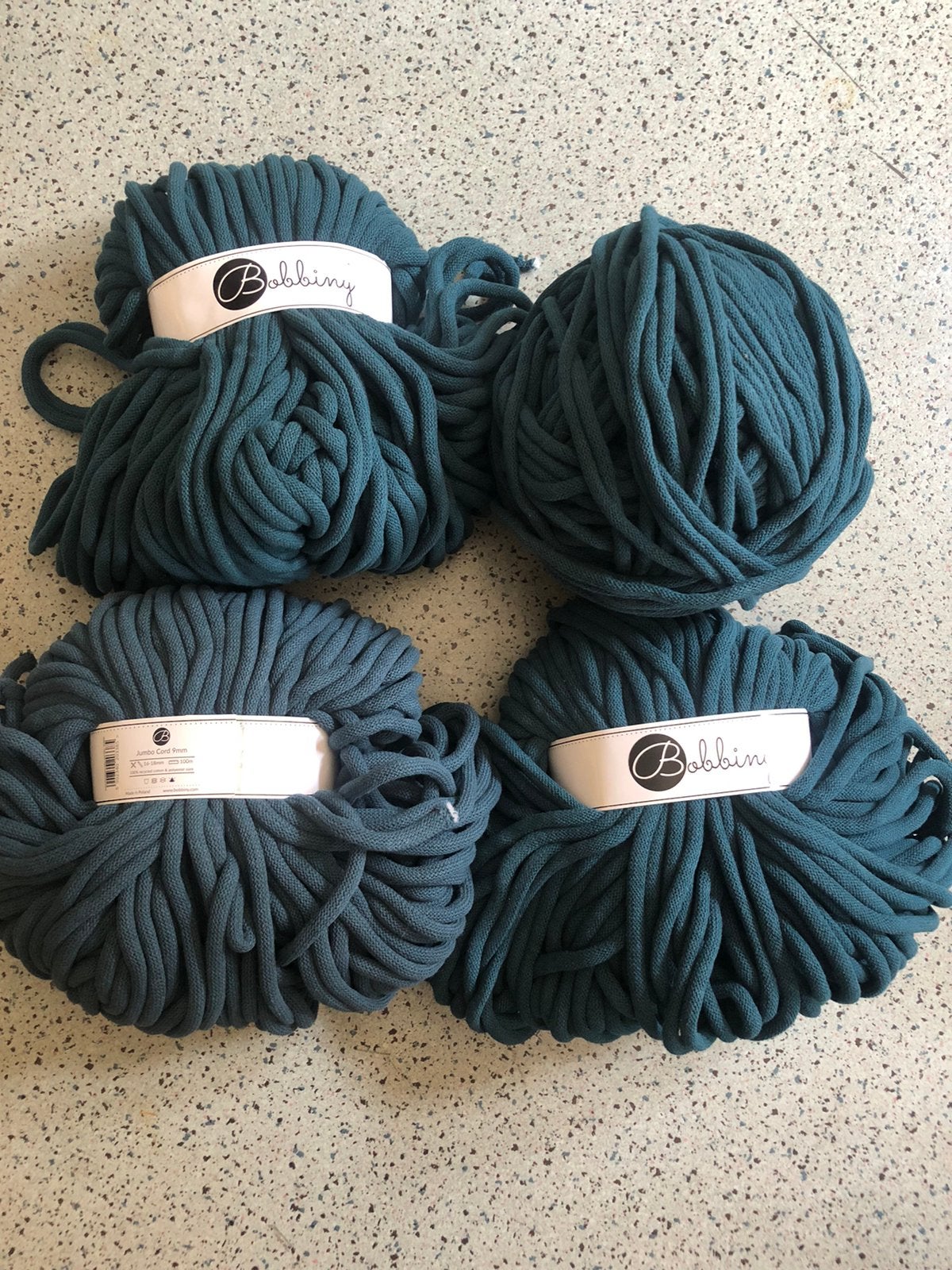 Bobbiny jumbo 9 mm in petrol en advocado kleur nieuw, Ophalen of Verzenden, Nieuw, Breien of Haken, Wol of Garen