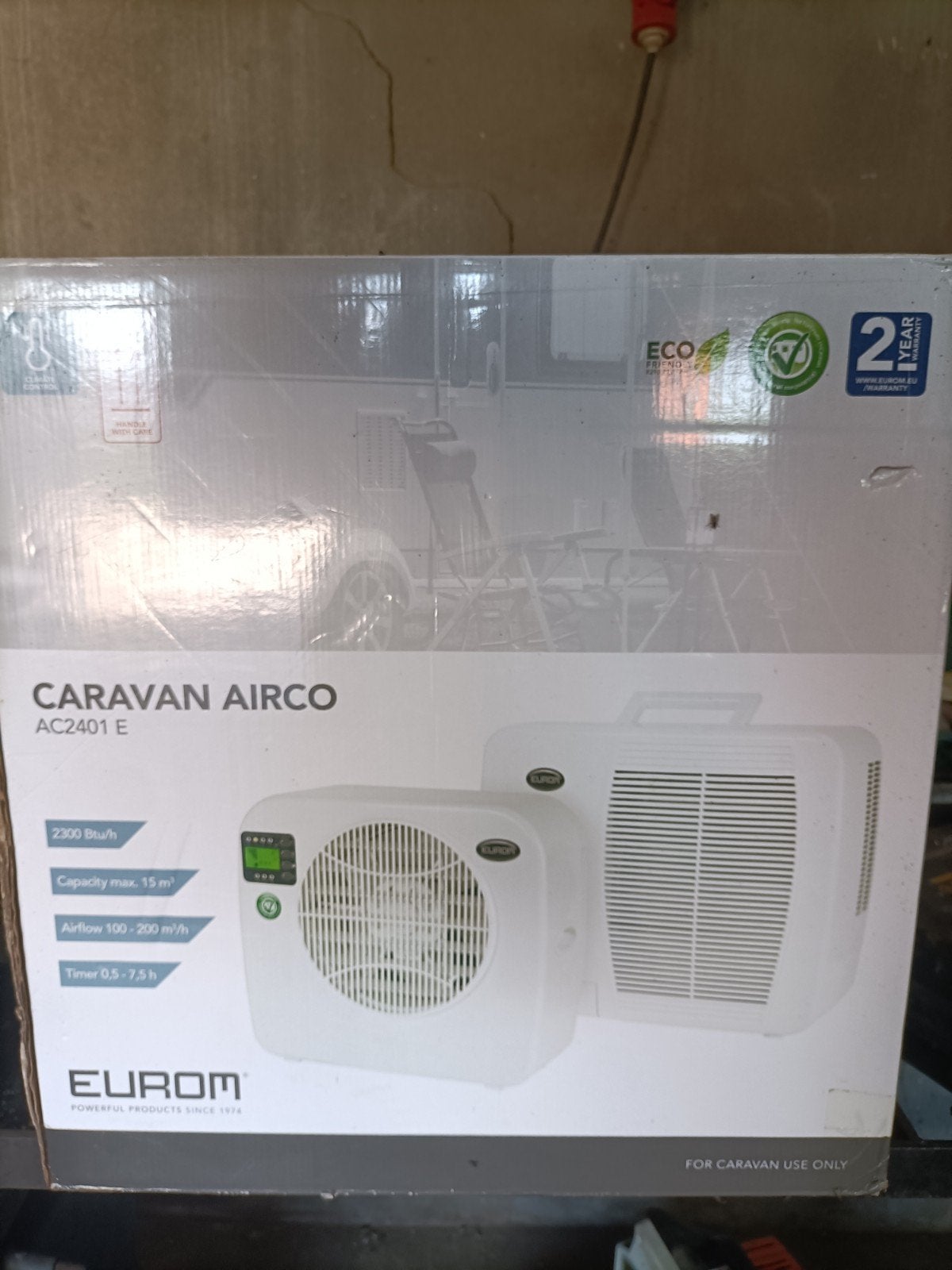 Eurom Caravan Airco AC2401 E - Mobiele Airconditioning, Minder dan 60 m³, Timer, Nieuw, Ophalen of Verzenden