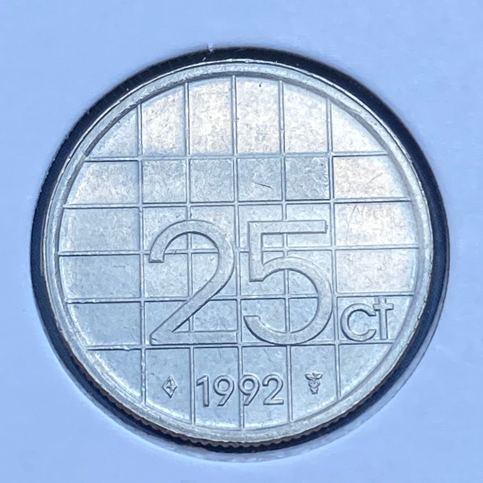 25 Cent / Kwartje uit 1992 van Beatrix, Postzegels en Munten, Munten | Nederland, Verzenden, Koningin Beatrix, 25 cent, Losse munt
