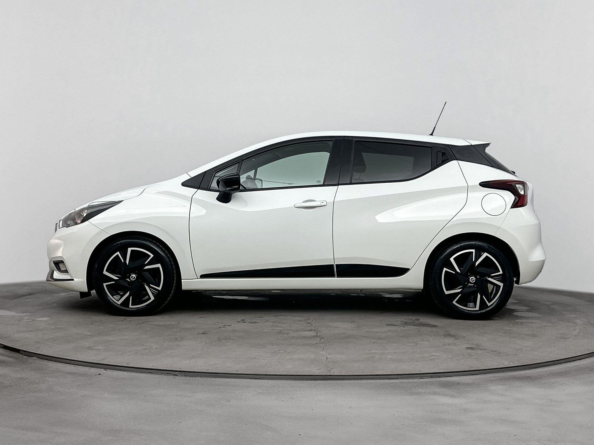 Nissan Micra 1.0 IG-T N-Design 93PK | Navigatie via Telefoon, Auto's, Voorwielaandrijving, Stof, Euro 6, Wit