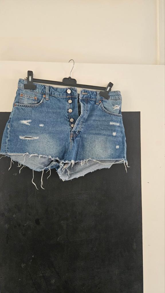 Stoere denim shorts maat 42, Kort, Blauw, Maat 42/44 (L), Ophalen of Verzenden