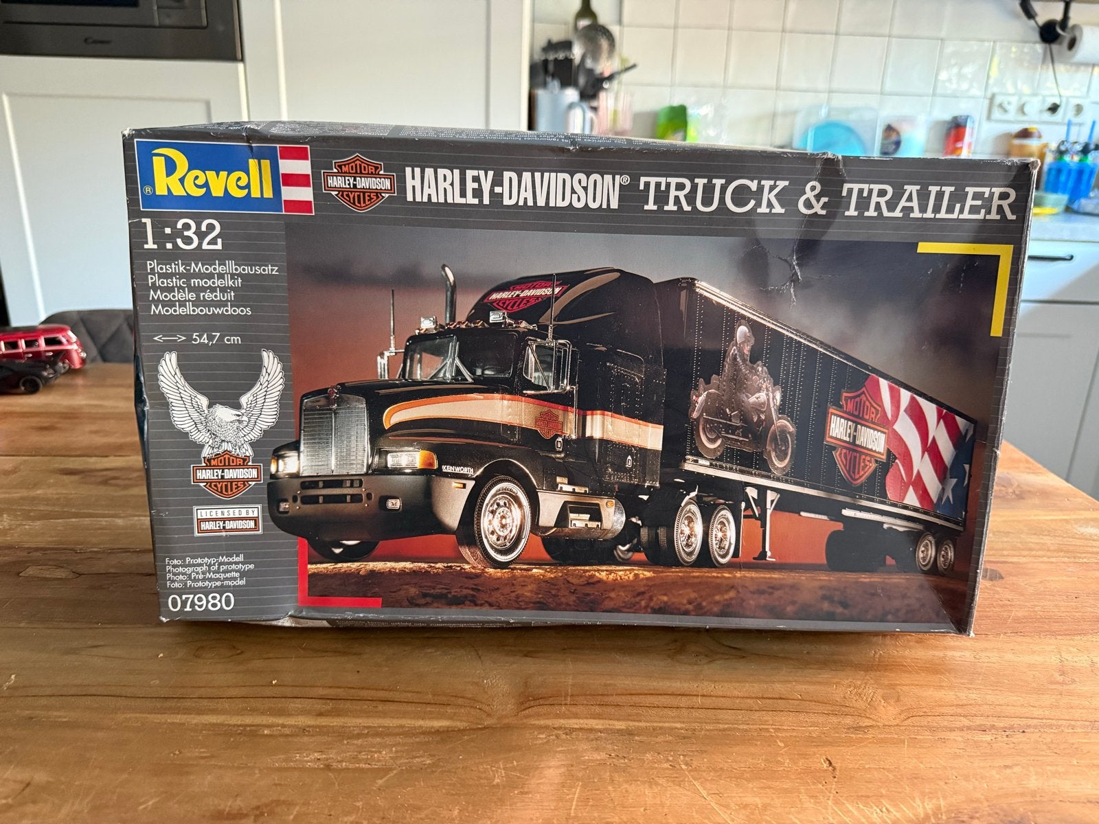 Revell Harley-Davidson Truck & Trailer 1:32 Modelbouwdoos, Ophalen, Nieuw, Truck, 1:32 tot 1:50