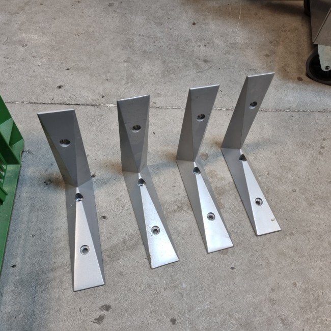 Set van 4 aluminium hoeksteunen / hoekprofiel - 20x20x5 cm, Ophalen, Gebruikt