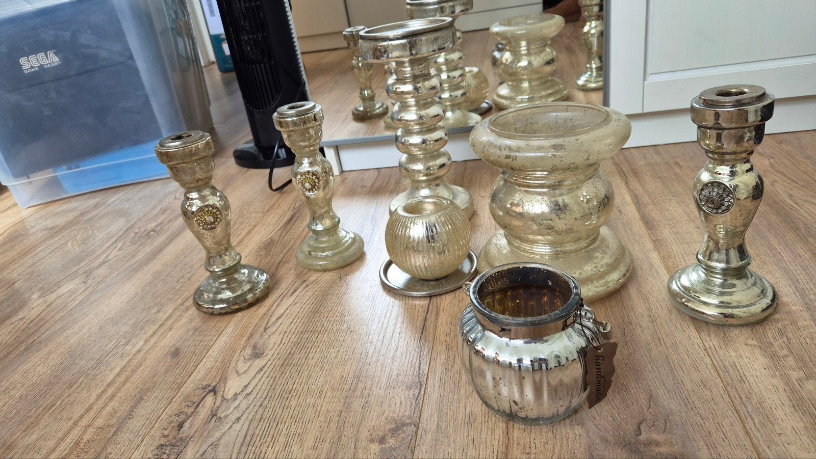 Kaars kandelaars, Huis en Inrichting, Woonaccessoires | Wanddecoraties, Ophalen, Metaal, Gebruikt, Meerkleurig