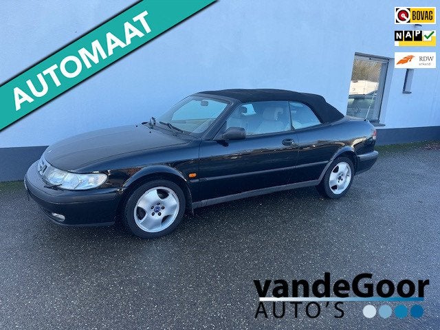 Saab 9-3 Cabrio 2.0t SE, '99 aut., cabrio inruilkoopje !, Gebruikt, 4 cilinders, Cabriolet, 4 stoelen