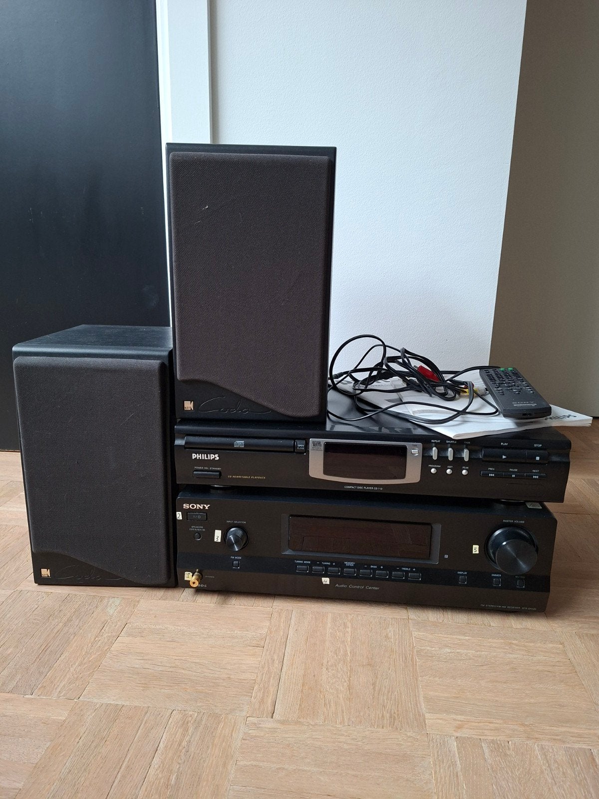 Sony Receiver met Philips CD-speler en speakers, Ophalen, Gebruikt, Cd-speler, Losse componenten