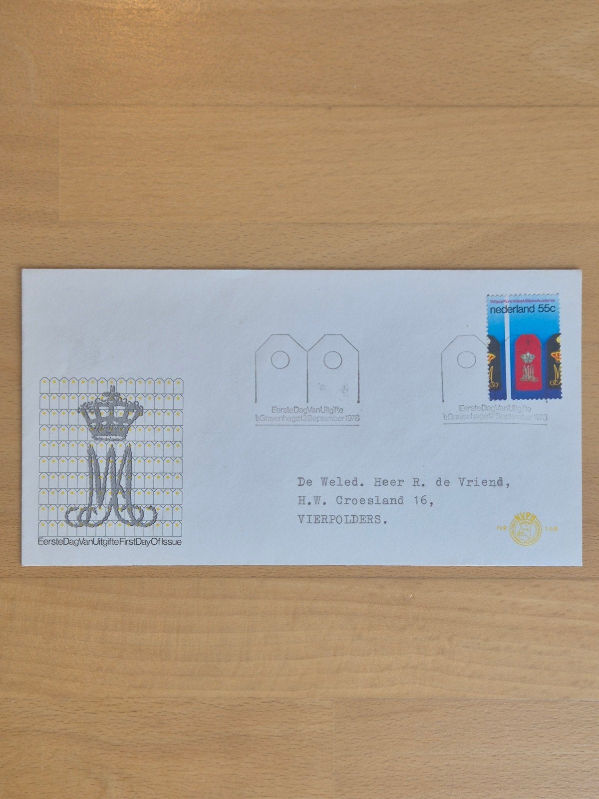 FDC 1978 Nederland Koninklijke Militaire Academie, Postzegels en Munten, Postzegels | Eerstedagenveloppen, Ophalen of Verzenden