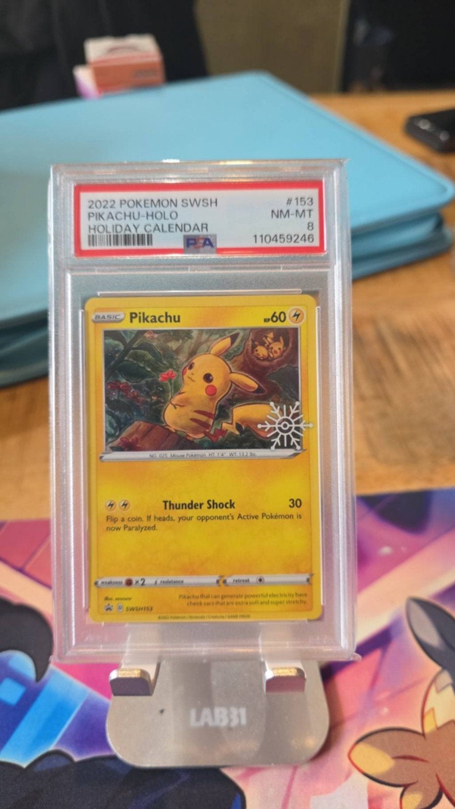 pikachu swsh promo PSA 8, Ophalen of Verzenden, Zo goed als nieuw