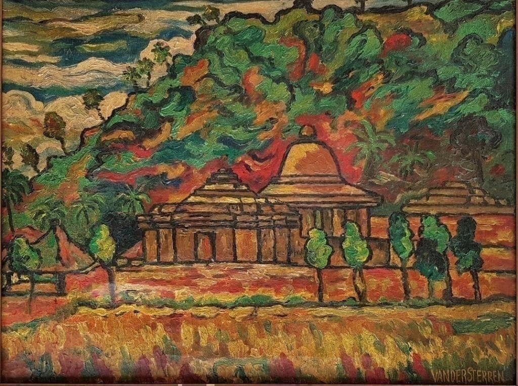 John van der Sterren Pure Bali Gesigneerd Olieverf op doek, Ophalen of Verzenden