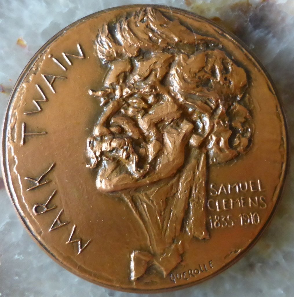 Uit inboedel: Mark Twain grote zware zeldzame penning incl v, Verzenden, Brons, Buitenland