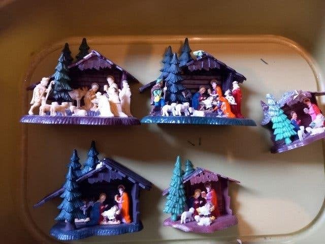 Kerstversiering kerststalletjes, Diversen, Kerst, Ophalen, Gebruikt