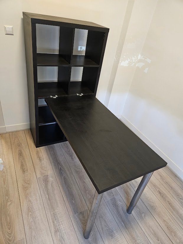 Kallax vakken kast en bureau, Ophalen, Gebruikt, 75 cm of meer, 100 tot 150 cm