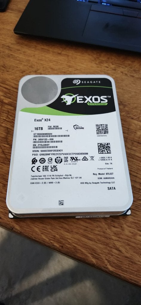 seagate exos x24 16tb, Computers en Software, Harde schijven, Intern, Refurbished, Ophalen of Verzenden, Desktop