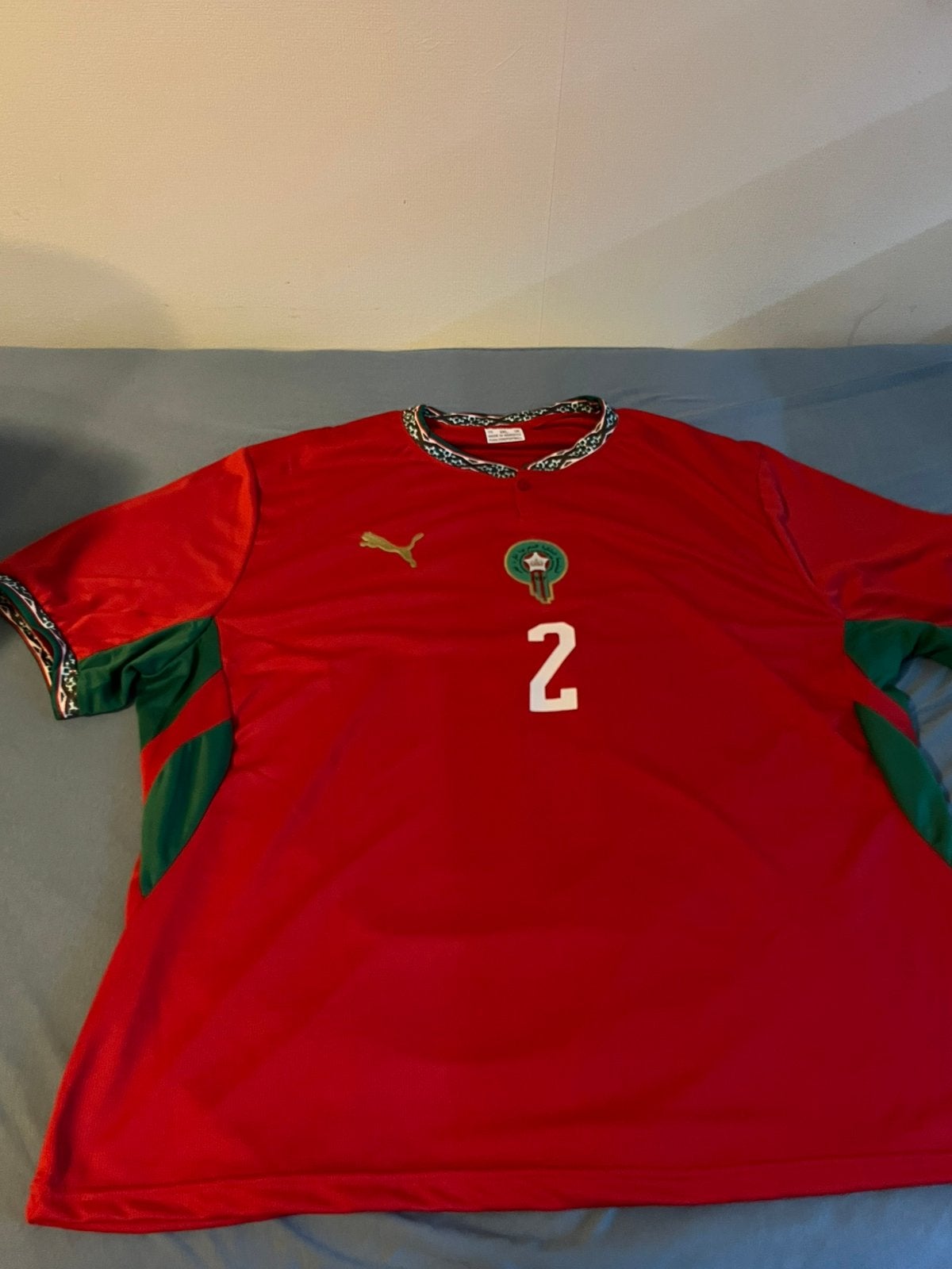 Marokko thuis t-shirt 2026 (WK), Groter dan maat XL, Ophalen of Verzenden, Zo goed als nieuw, Shirt