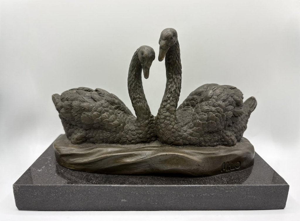 Bronzen sculptuur van 2 zwanen, Verzenden