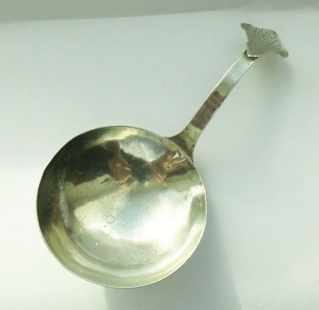 Zilveren roomschep, Ophalen of Verzenden, Goud