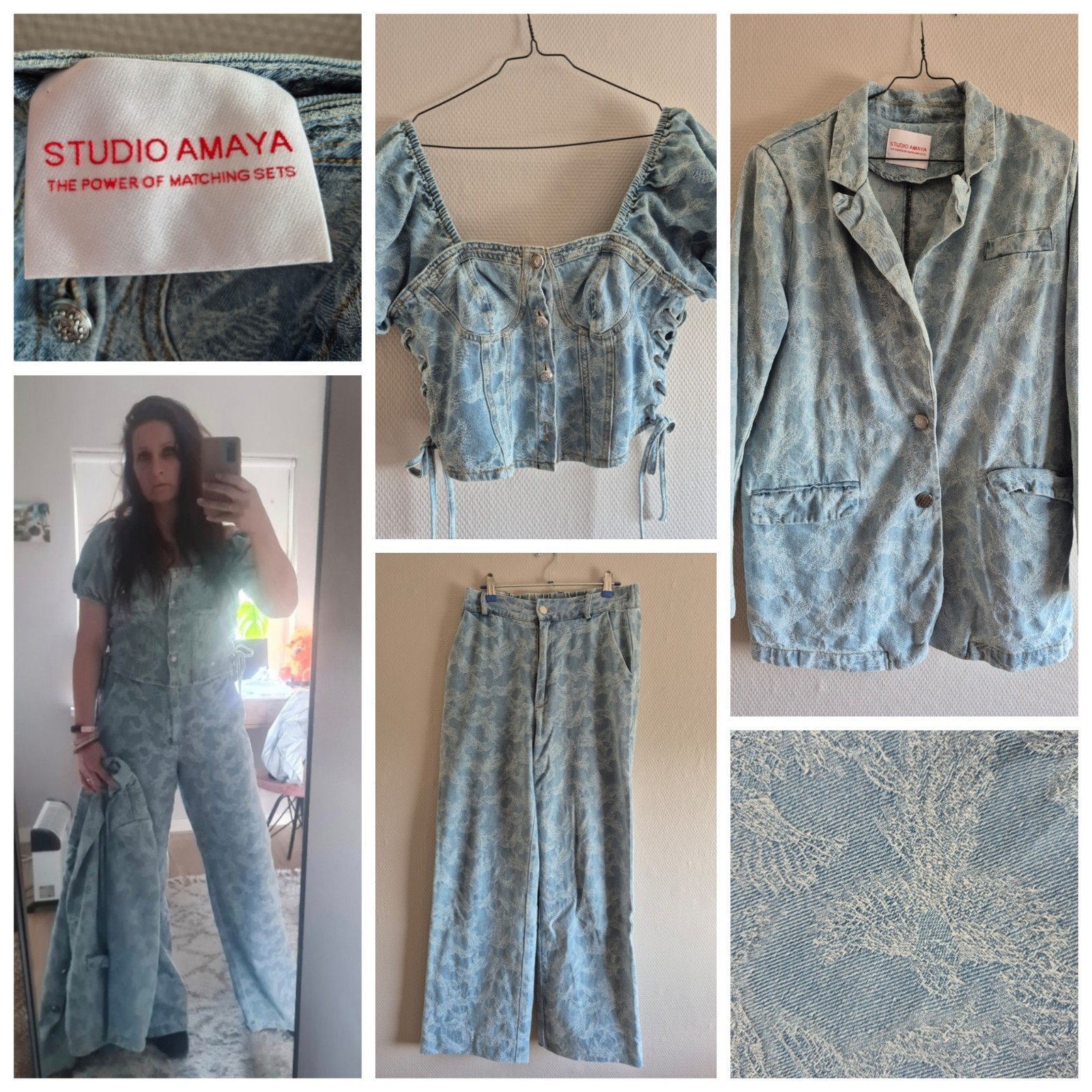 Prachtig pak Studio Amaya maat 38/M, Ophalen of Verzenden, Zo goed als nieuw, Maat 38/40 (M)