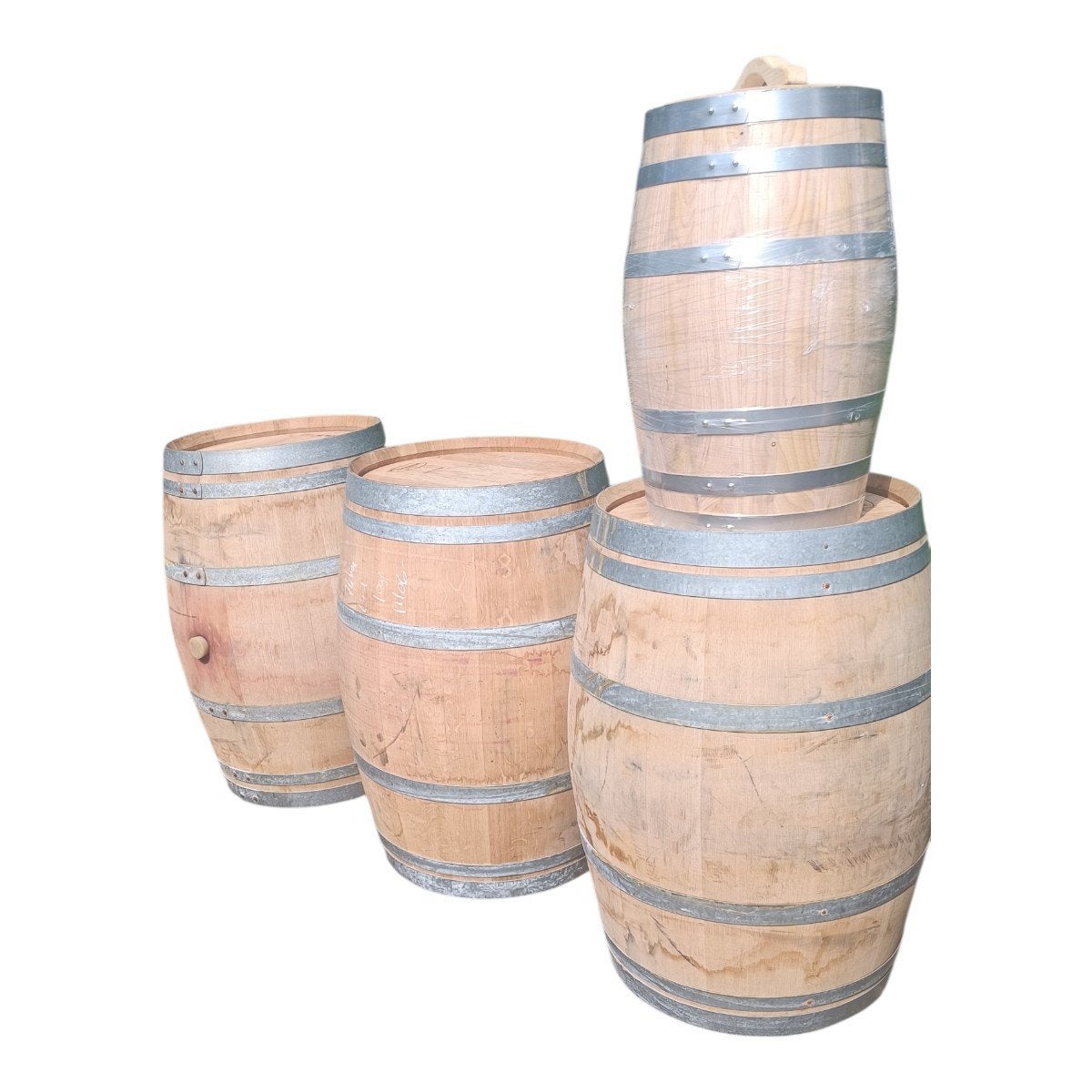 Eiken wijnvat regenton dik eiken 225l, 150 liter of meer, Ophalen, Hout