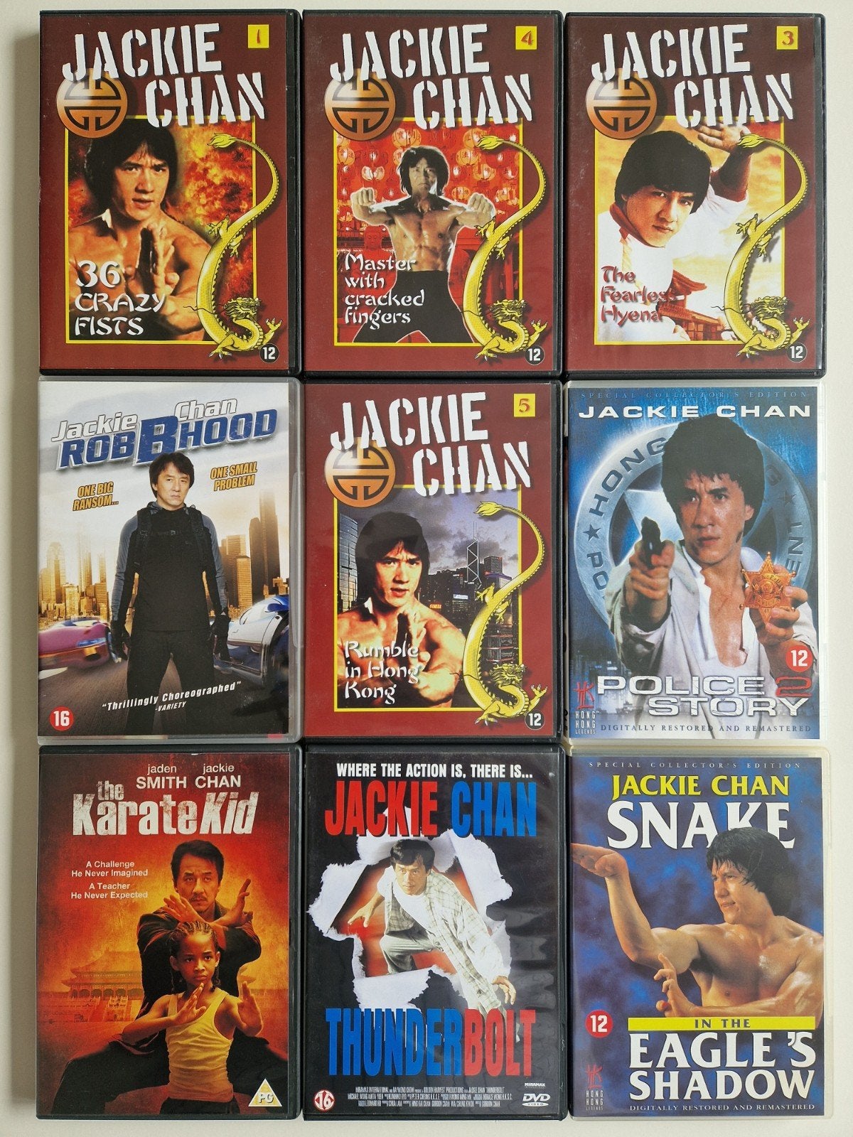 Jackie Chan DVD Pakket, Vanaf 16 jaar, Verzenden, Gebruikt, Martial Arts