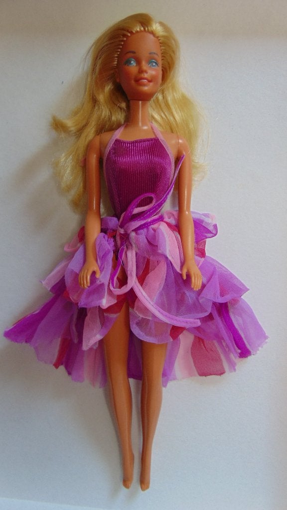 Mooie oude Barbie pop jaren 80 met outfit, Verzenden, Gebruikt, Pop